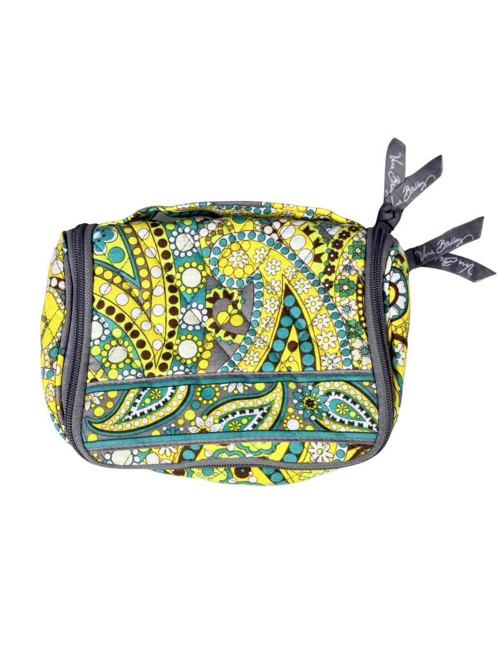 Vera Bradley Lemon Parfait Hanging Toiletry Bag Retired Print